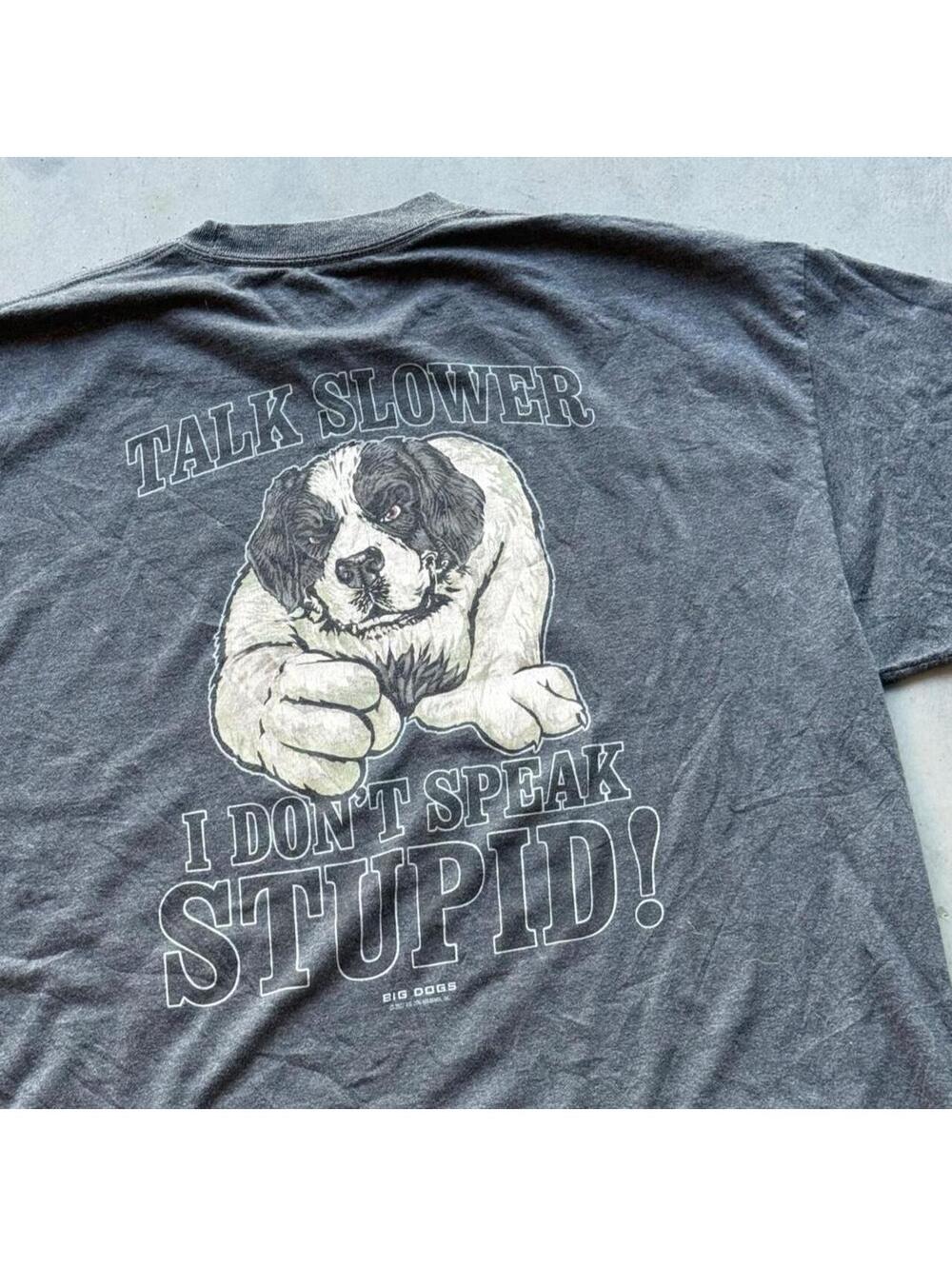 vintage 2000s big dogs funny tee
